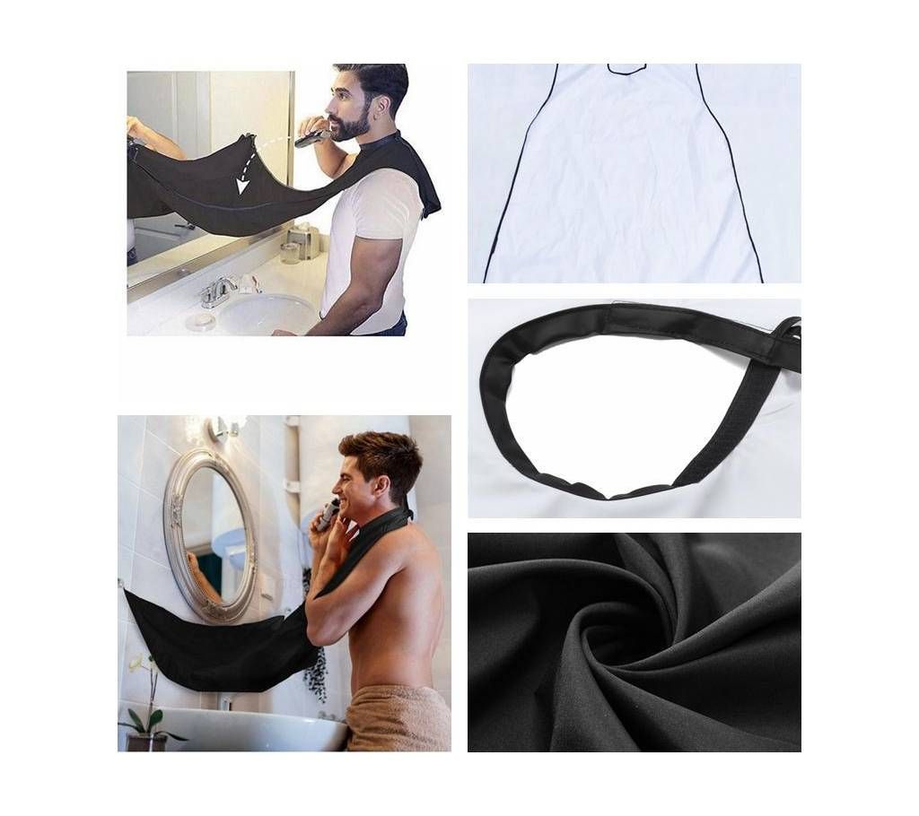 Beard Catcher Apron For Man, Beard Trimming Catcher Waterproof Floral Cloth Household Cleaning Protection