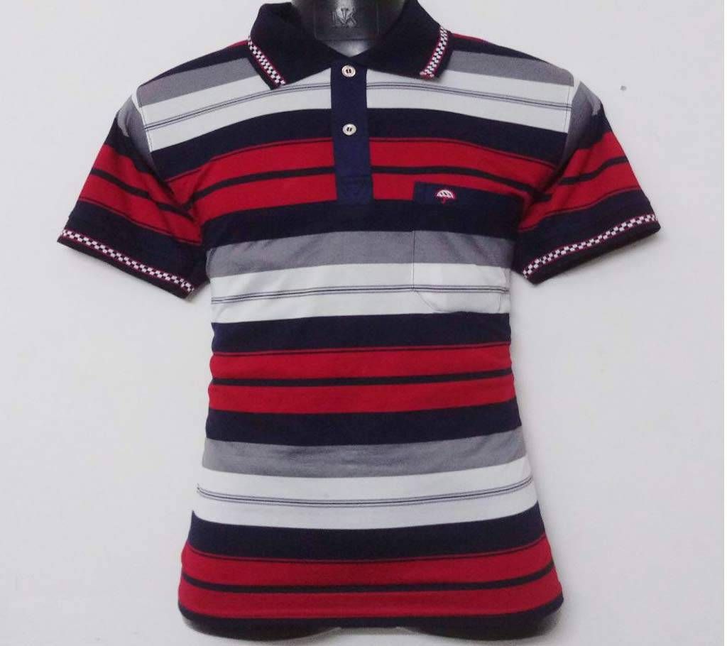 Gents Multi-Color Hlaf Sleeve China Polo Shirt