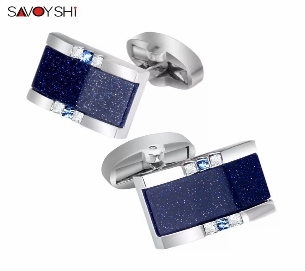 SAVOYSHI Low-key Luxury Star Stone Cufflinks for Mens