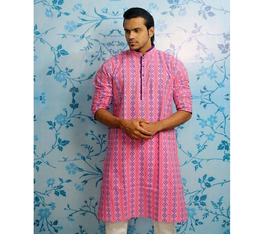 Pink all over printed Panjabi for Men - MPL 74(Code-SU778)