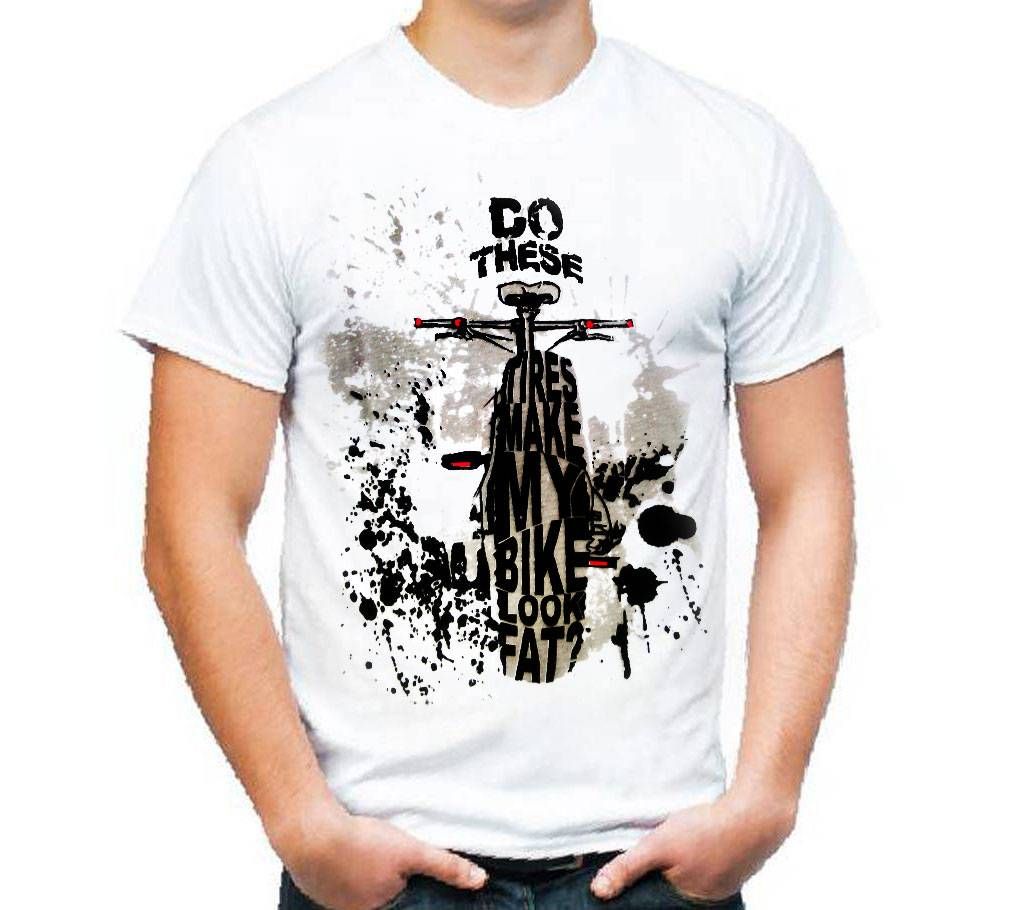 Fat Bike Half Sleeve Cotton T Shirt