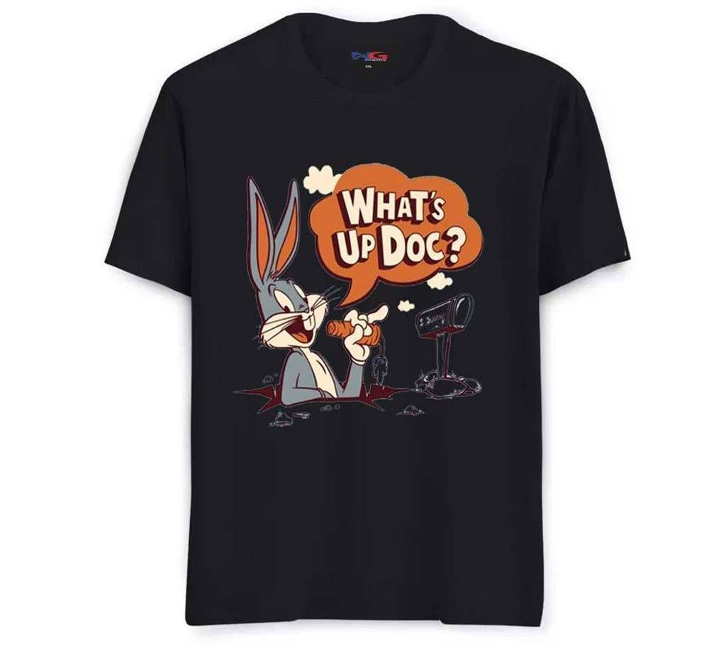 Rubber Print Summer T-shirt - 589 - Black - Whats Up Doc - LEB