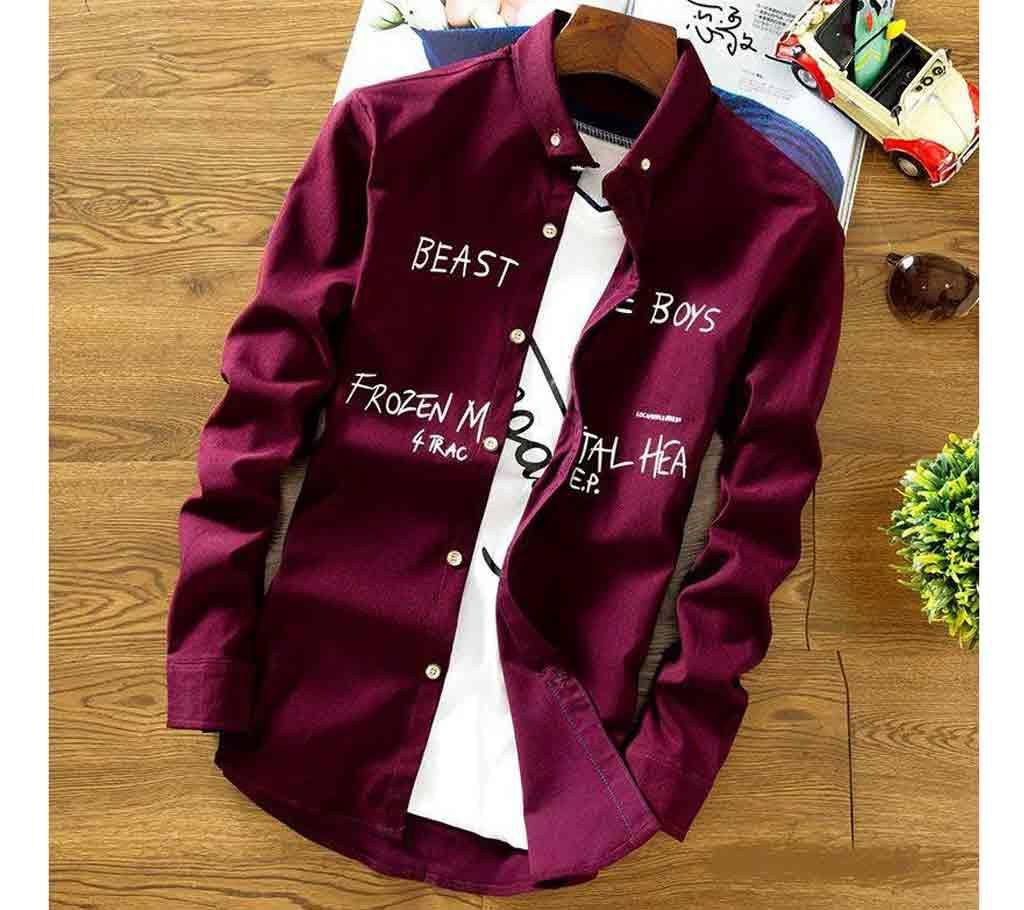 Maroon Beasti Boys Slylish Shirt