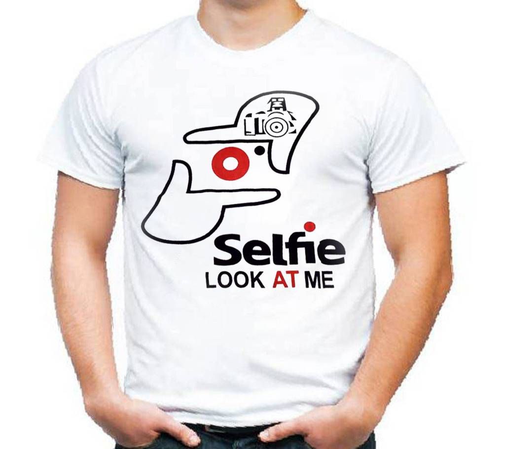 Half Sleeve Cotton T Shirt Selfie