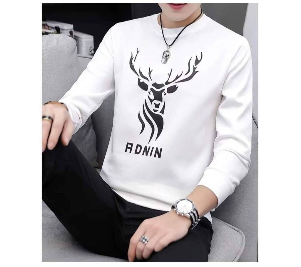 White Long Sleeve T-Shirt for Men