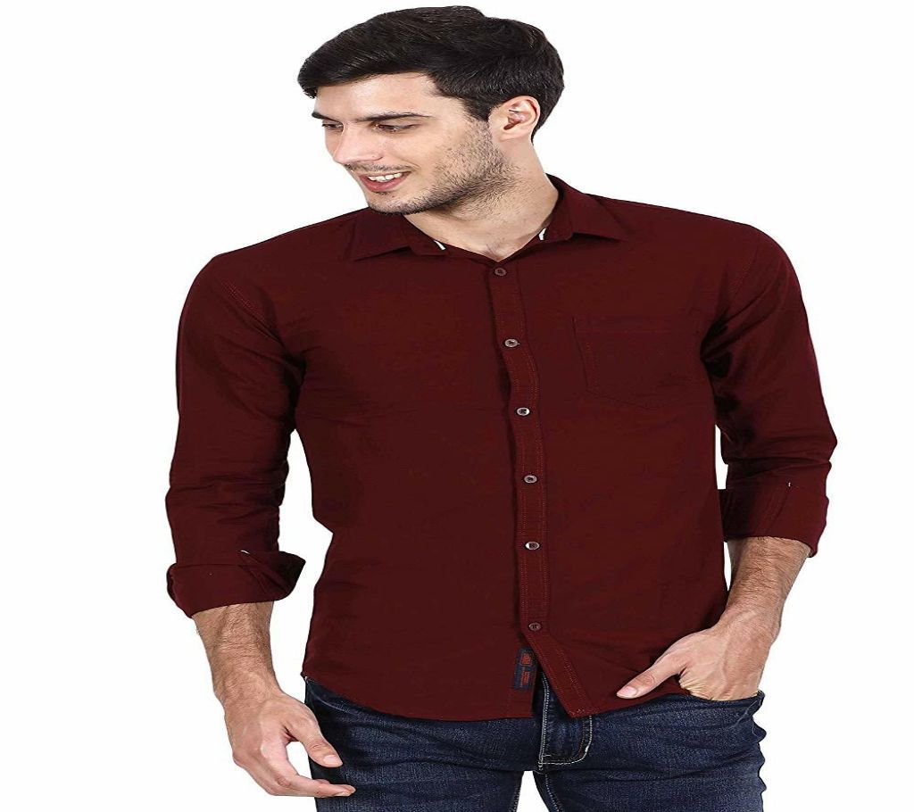 Smart man Maroon Color shirt for men best quality