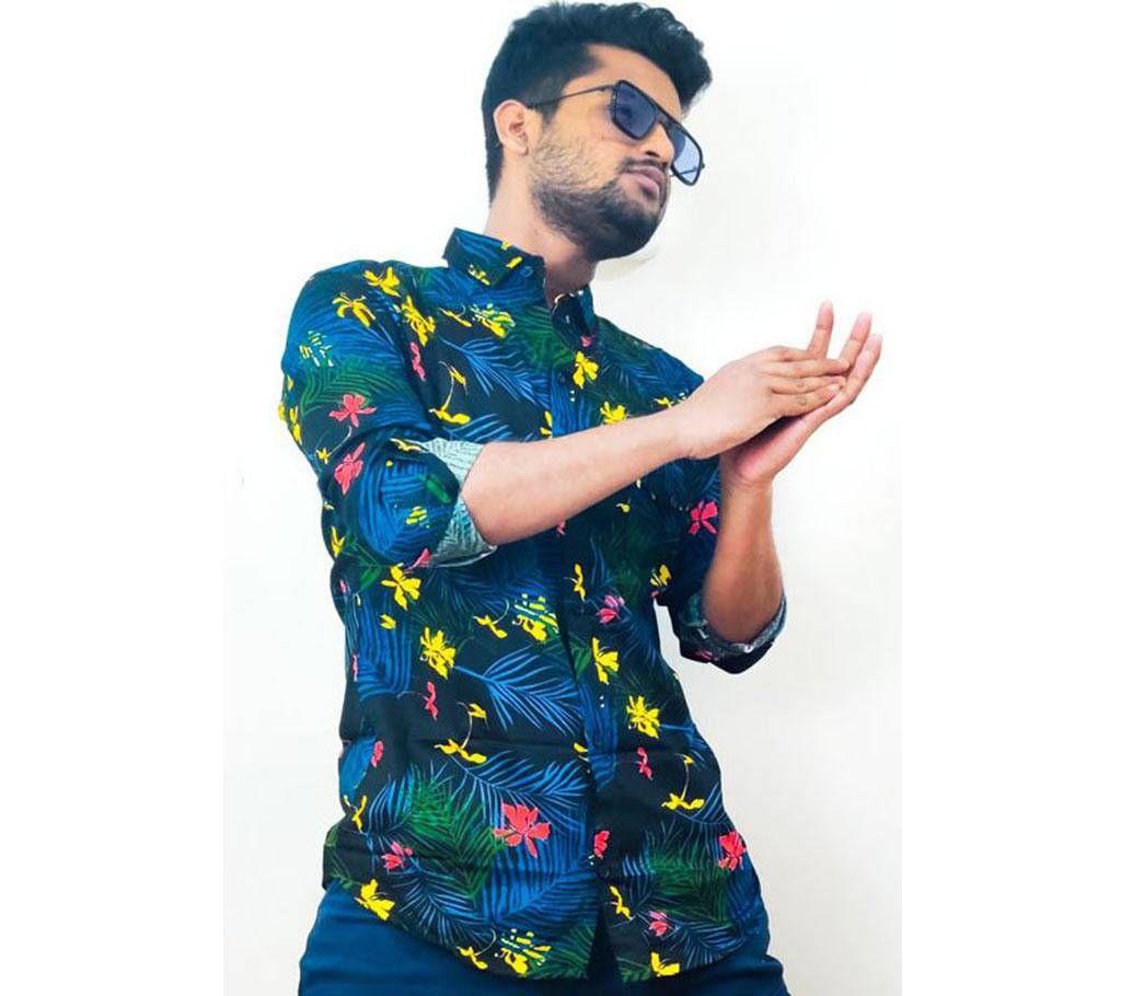 Full Sleeve Casual Beach Printed Shirt for Men