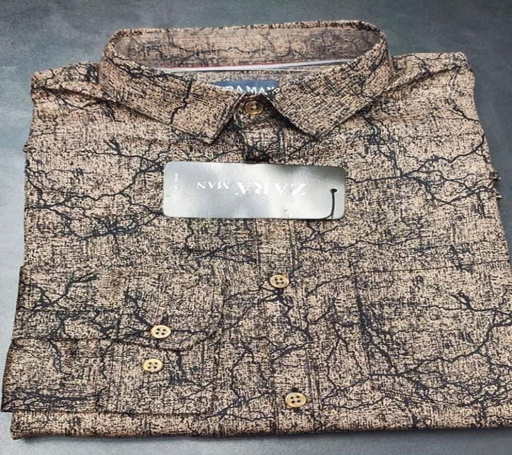 Full Sleeve Casual Cotton Shirt For Men- Mixed Cotton - 003 - 8FIC 