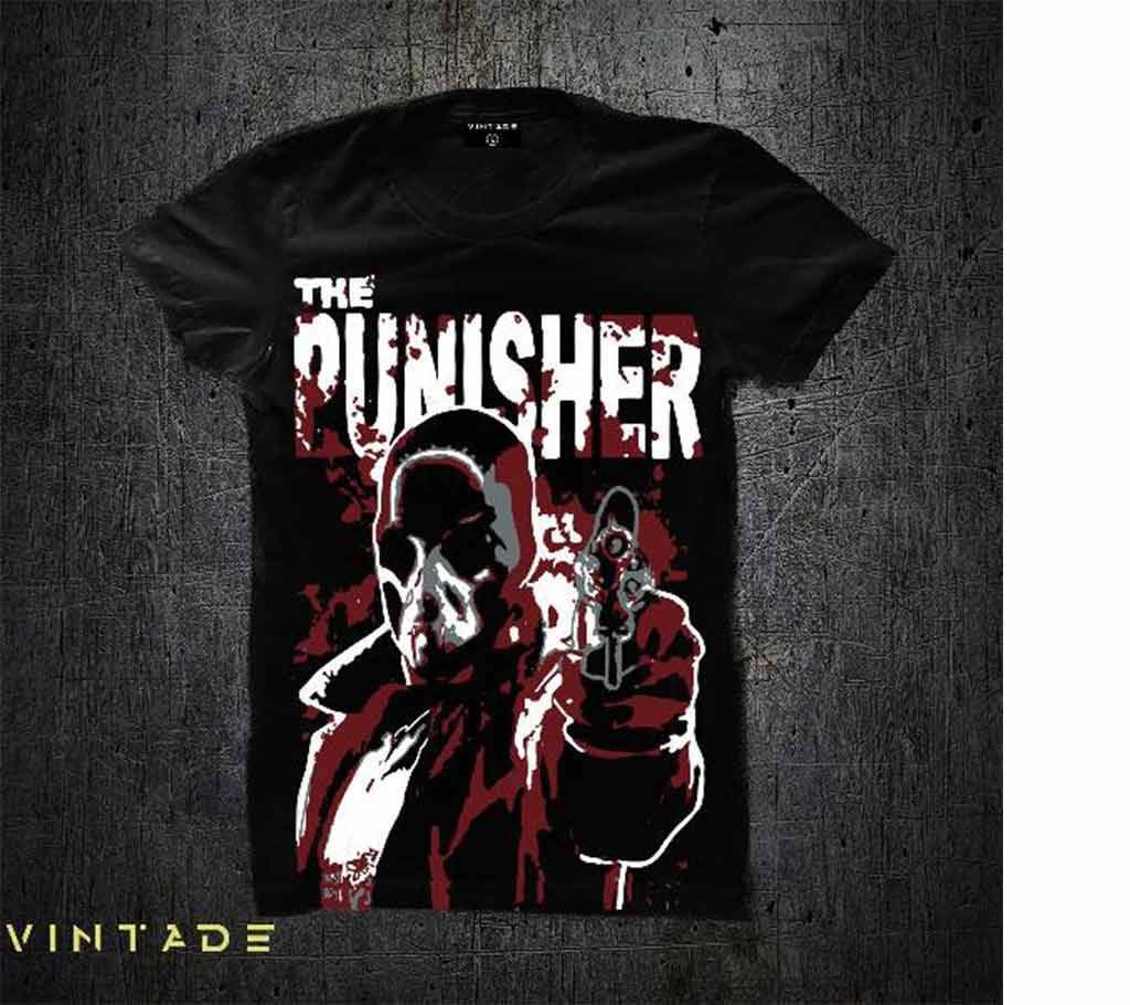 'Punisher' mens cotton round neck t shirt 