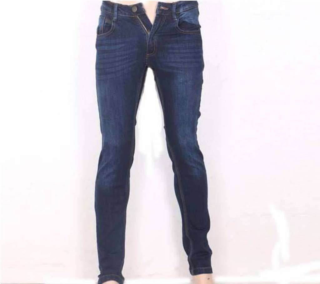 Semi Narrow Stretched Jeans Pant - Deep Navy Blue