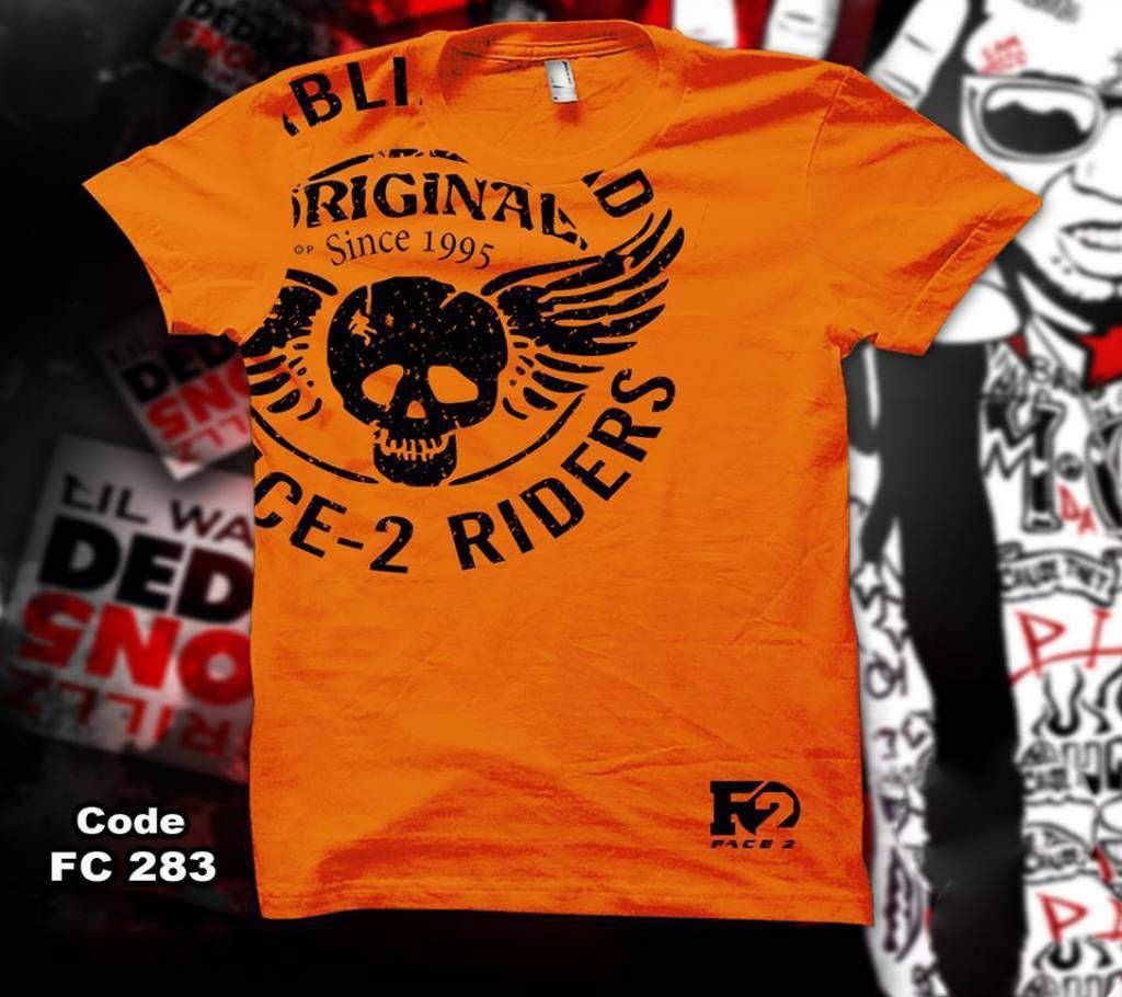 Riders printed half sleeve cotton t shirt for men 