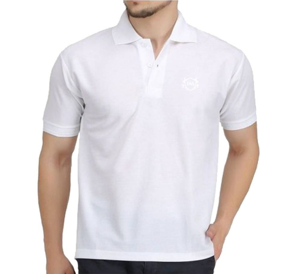 Intermix Cotton Polo White T-Shirt