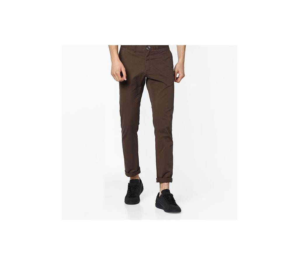 Brown Color Slim Fit Chino Gabardine Pant for Men