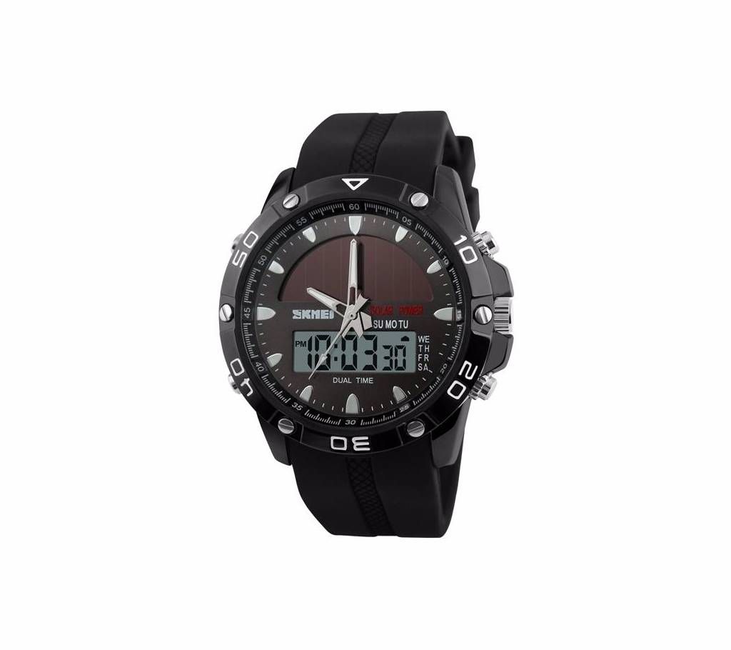 Skmei 1064 - Black Silicone Analog Watch for Men
