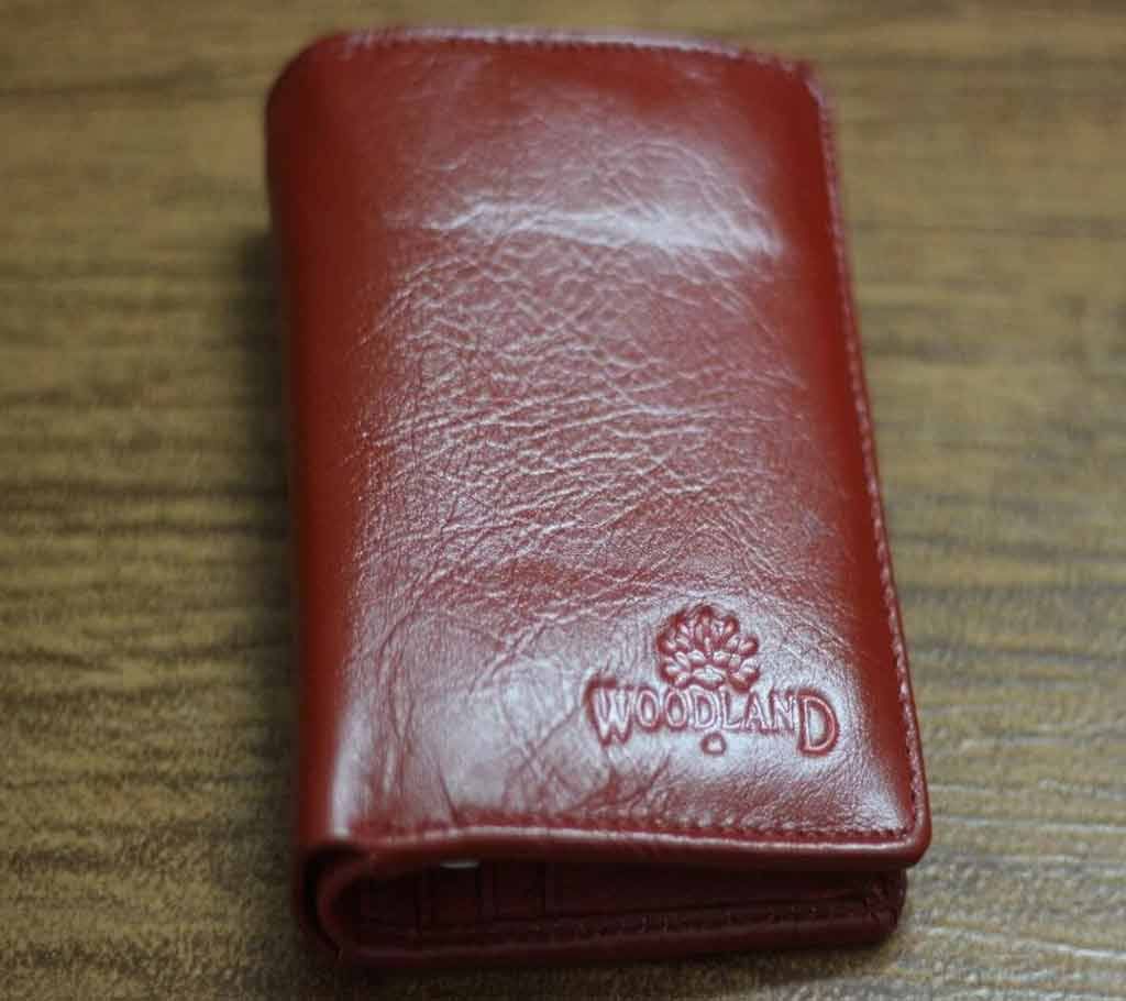 Woodland pure leather wallet for man - red