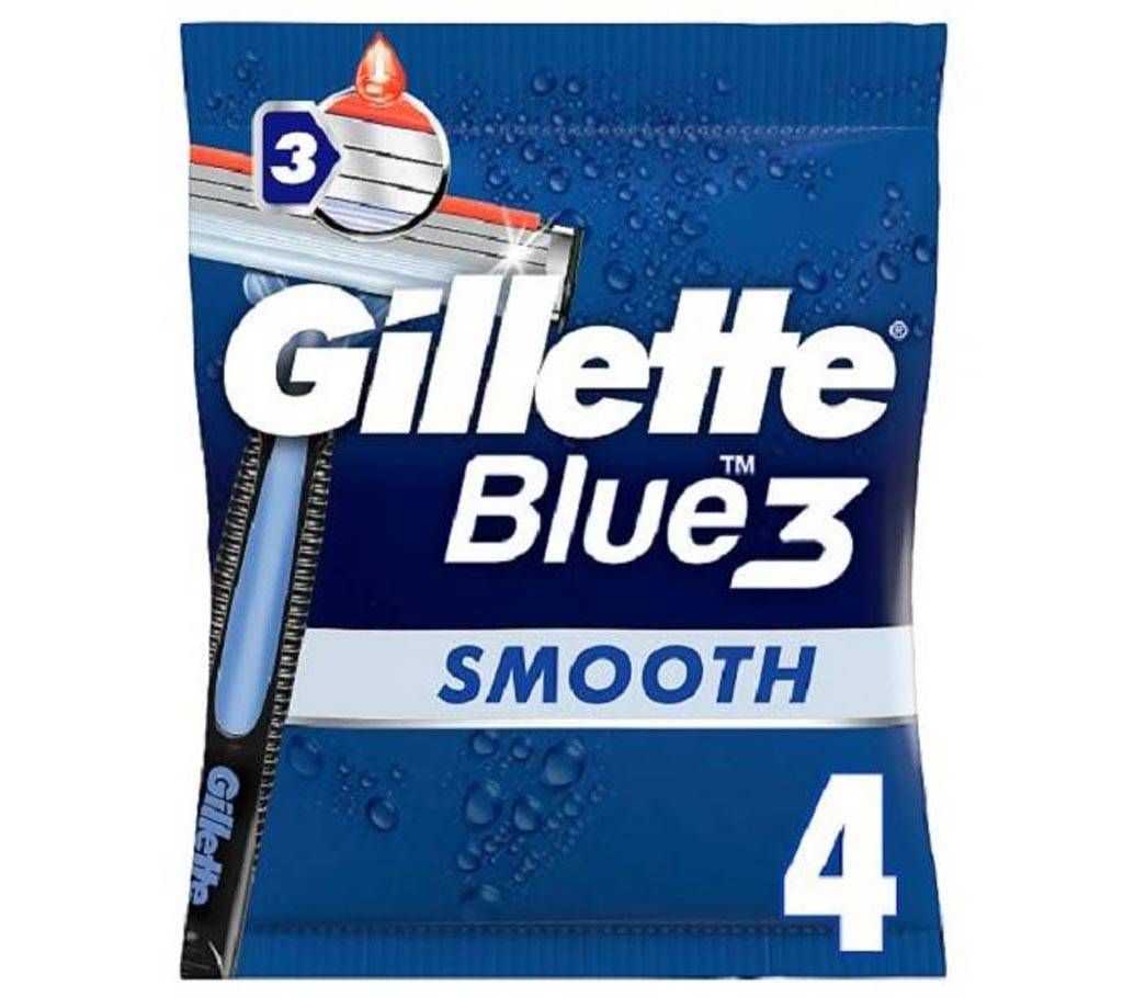 Gillette Blue 3 Disposable Mens Razor 4 pack