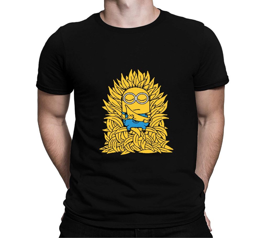 Mens Minions Cotton Round Neck  t-shirt