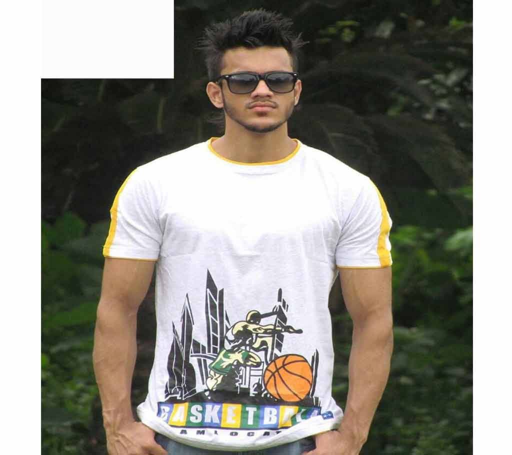 Cotton T-shirt - White - Basketball