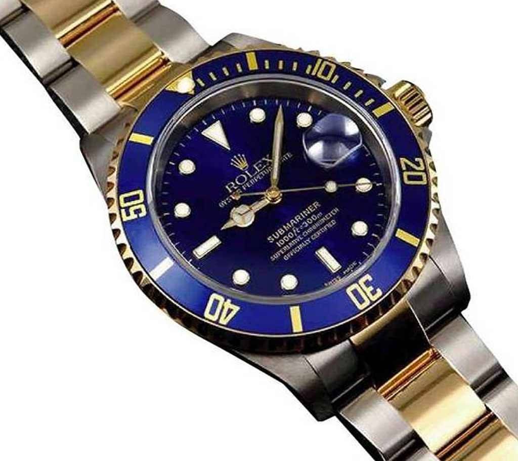 Rolex Wrist Watch For Men Blue Edition (Copy) 