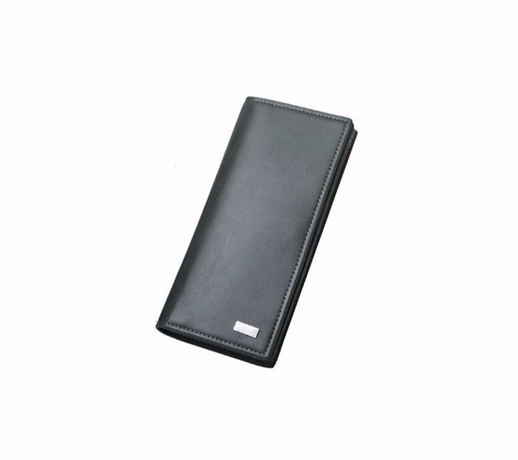 Leather long zipper card holder wallet for Men