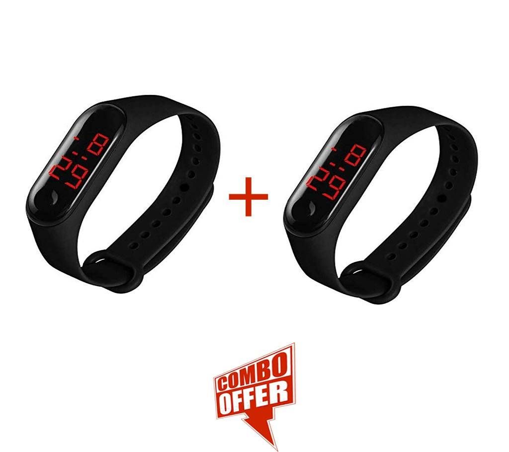 Fashion New Sports Bracelet LED Digital Watch Unisex -Black