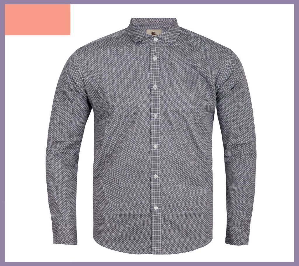 Ash Check Long Sleeve Shirt for Men