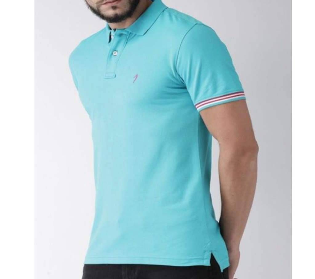 Short Sleeve Polo T-shirt For Men-Sky Blue
