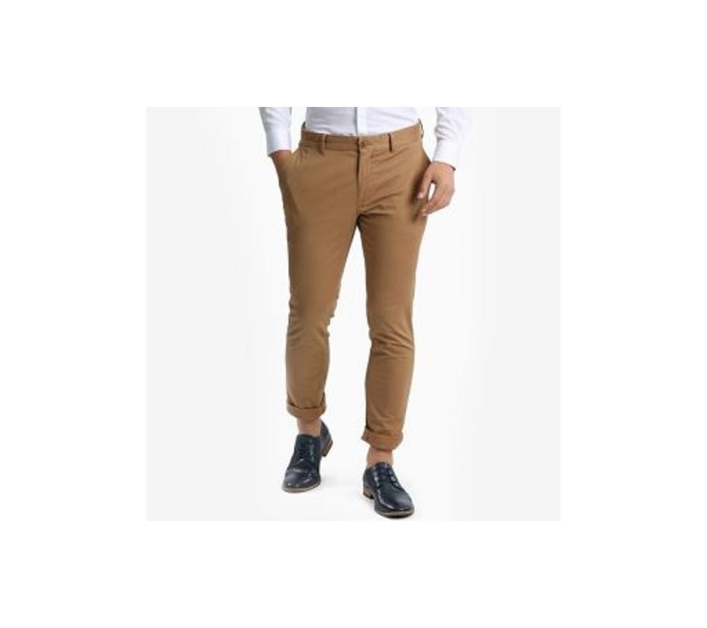 28-option 10 30-option 8 32-option 9 34-option 10 36-option 6 Description: CROSSBE Wood Brown NON-Stretch Chinos- CAP  Product: CROSSBE Gaberdine Pant