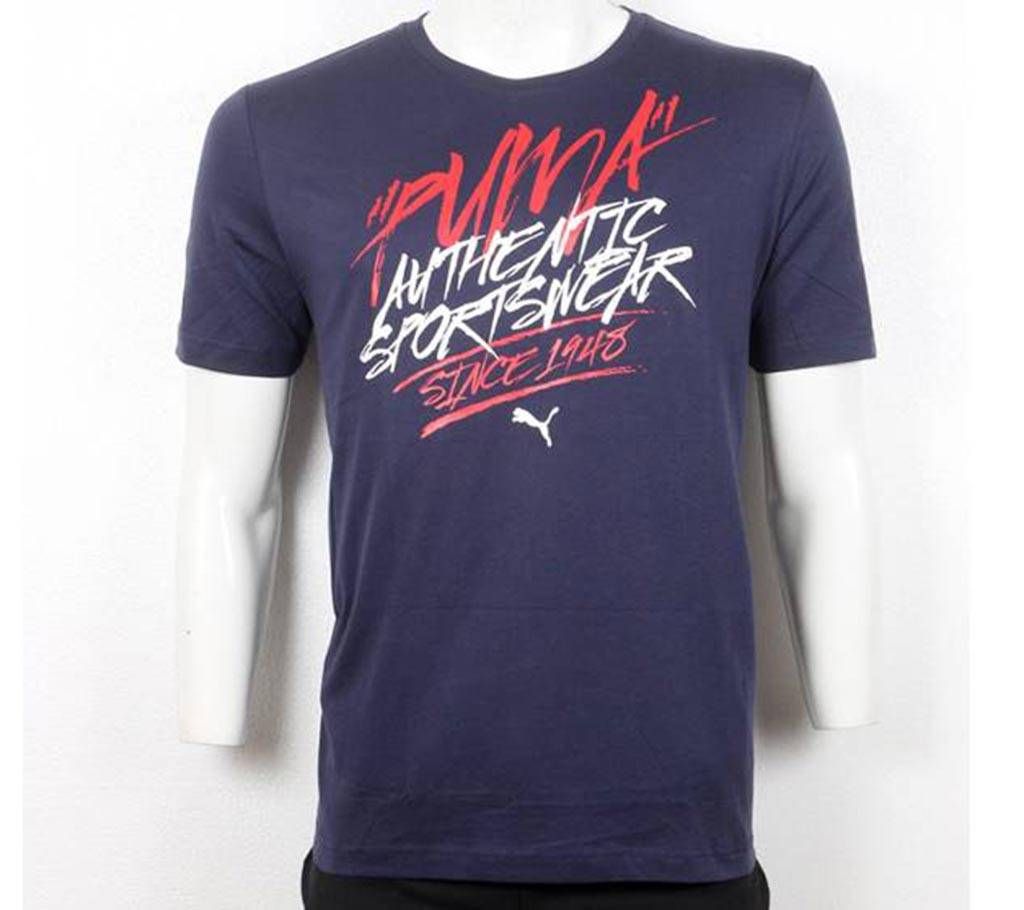 Puma printed cotton half sleeve t-shirt- copy 