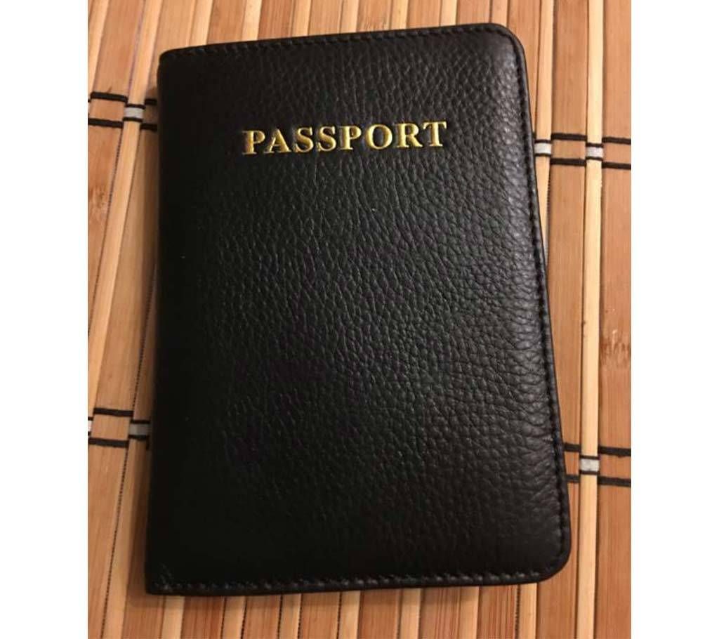 Leather passport and card holder