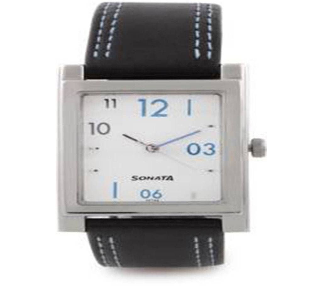 Sonata Analog White Dial Watch 