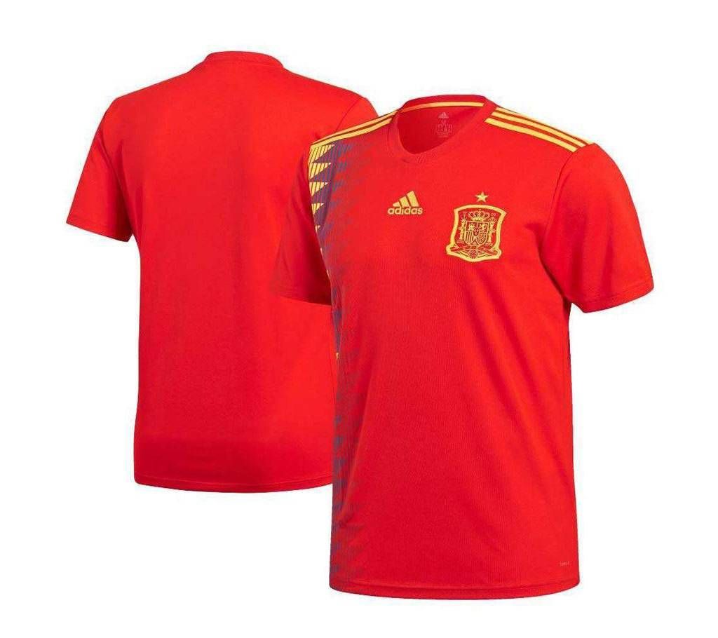 2018 World Cup Spain Home Half Slave Jersey (Copy)