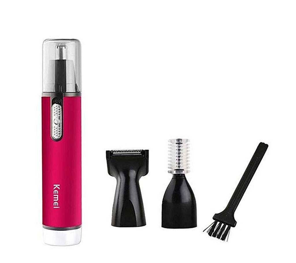 Kemei 3 in 1 Nose and Hair Trimmer - Magenta