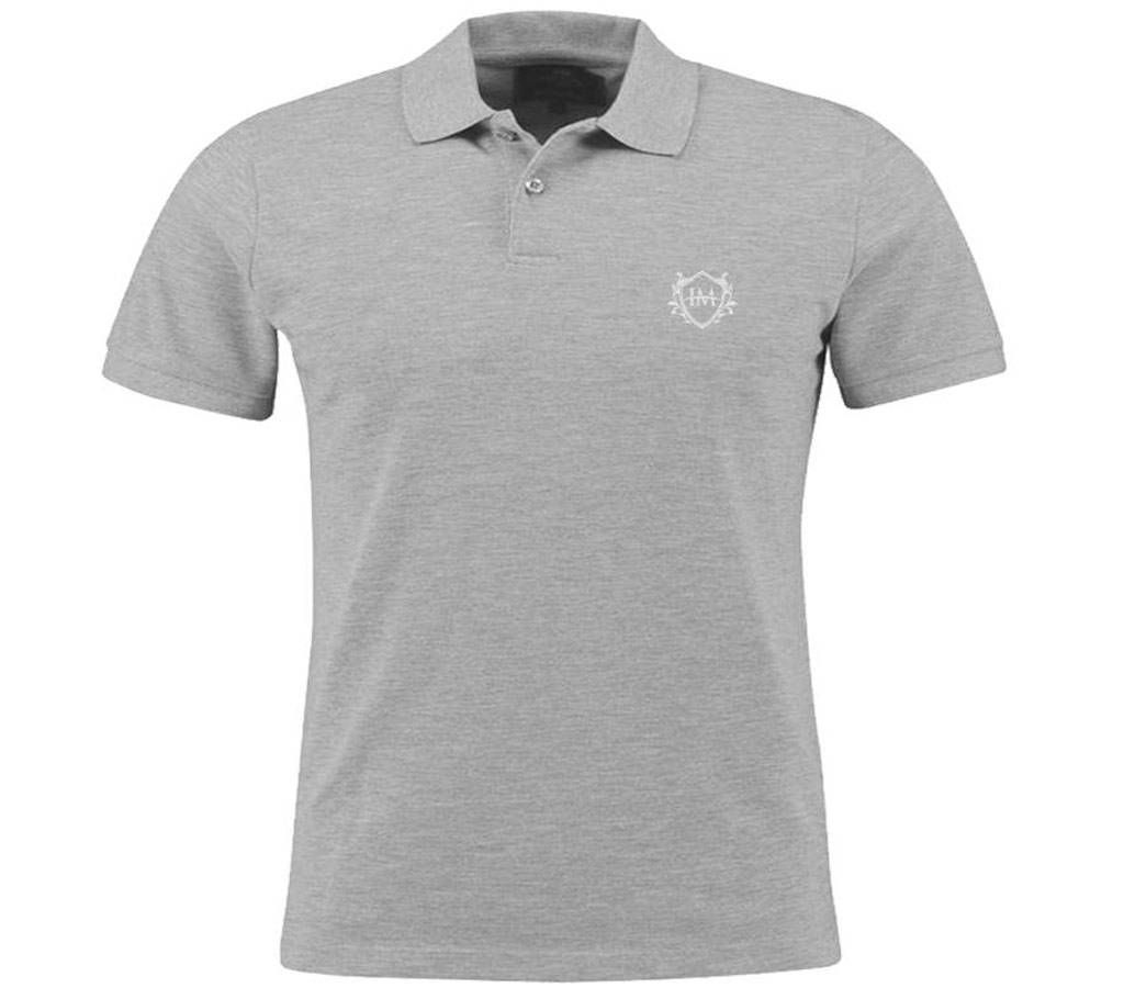 Intermix Cotton Polo Ash T-Shirt