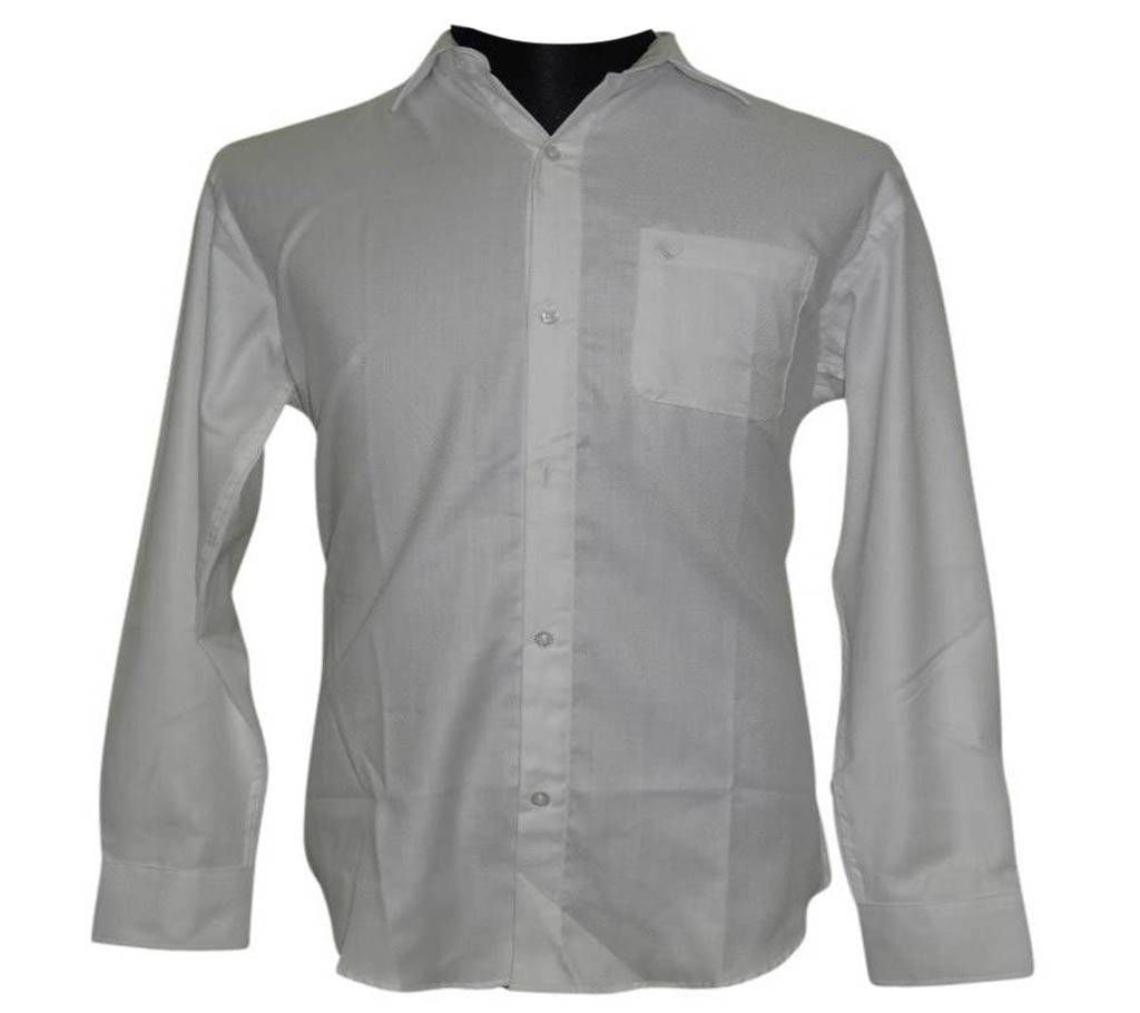White Herringbone Shirt