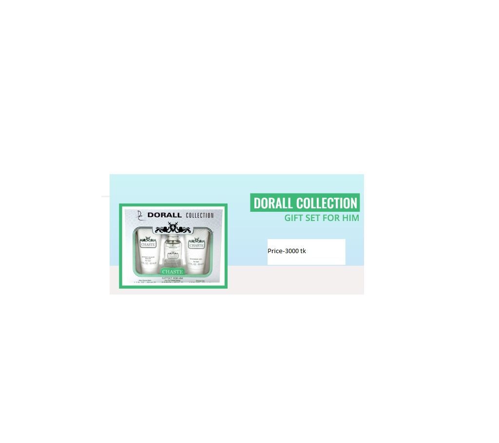 Chaste Gift Set For Him (Mens 3 Piece Fragrance Gift Set) Dorall Collection USA
