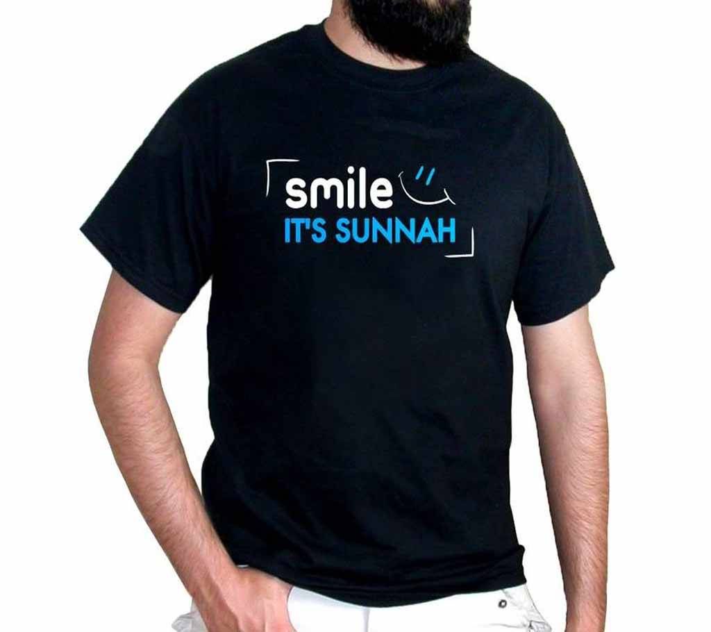 Smile is Sunnah Gents Half Sleeve Cotton T-Shirt