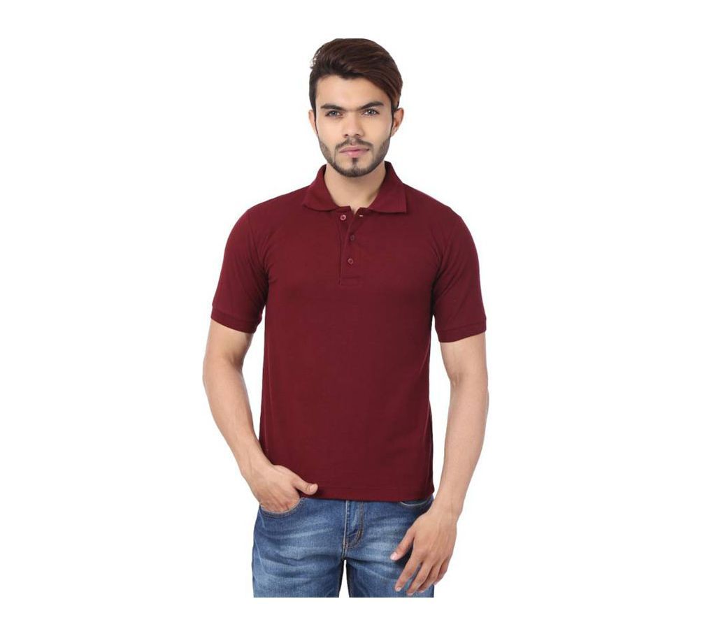 Maroon Polo Shirt For Mens