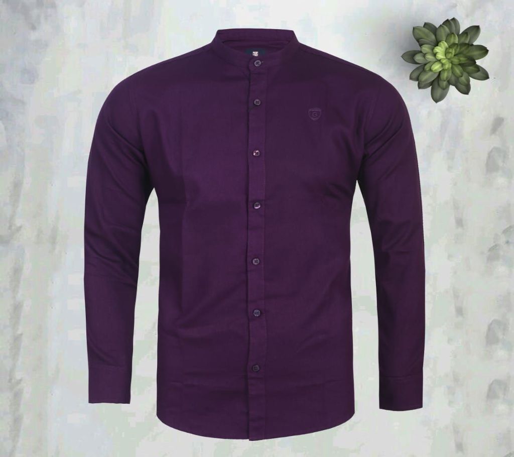 Round neck full sleeve shirt for men- Deep  Purple - GLF