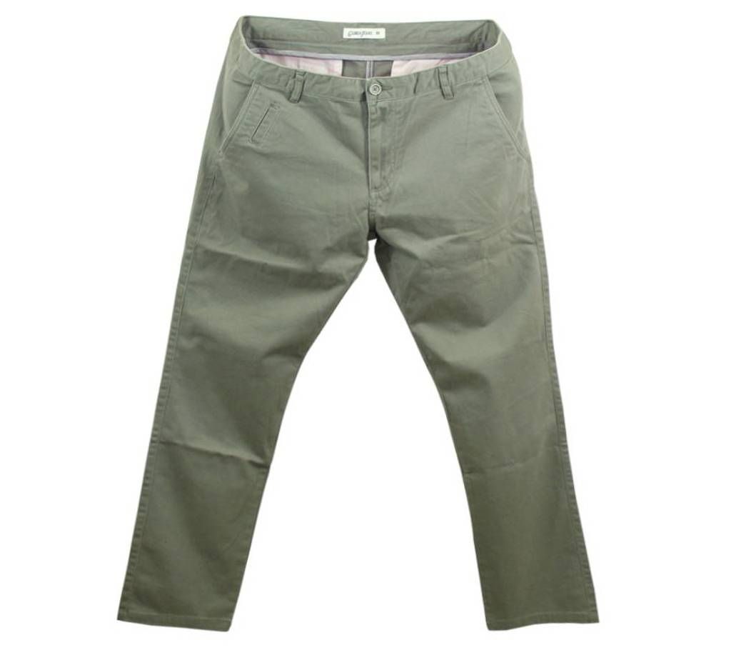 Light Ash Twill Gabardine Pant For Men