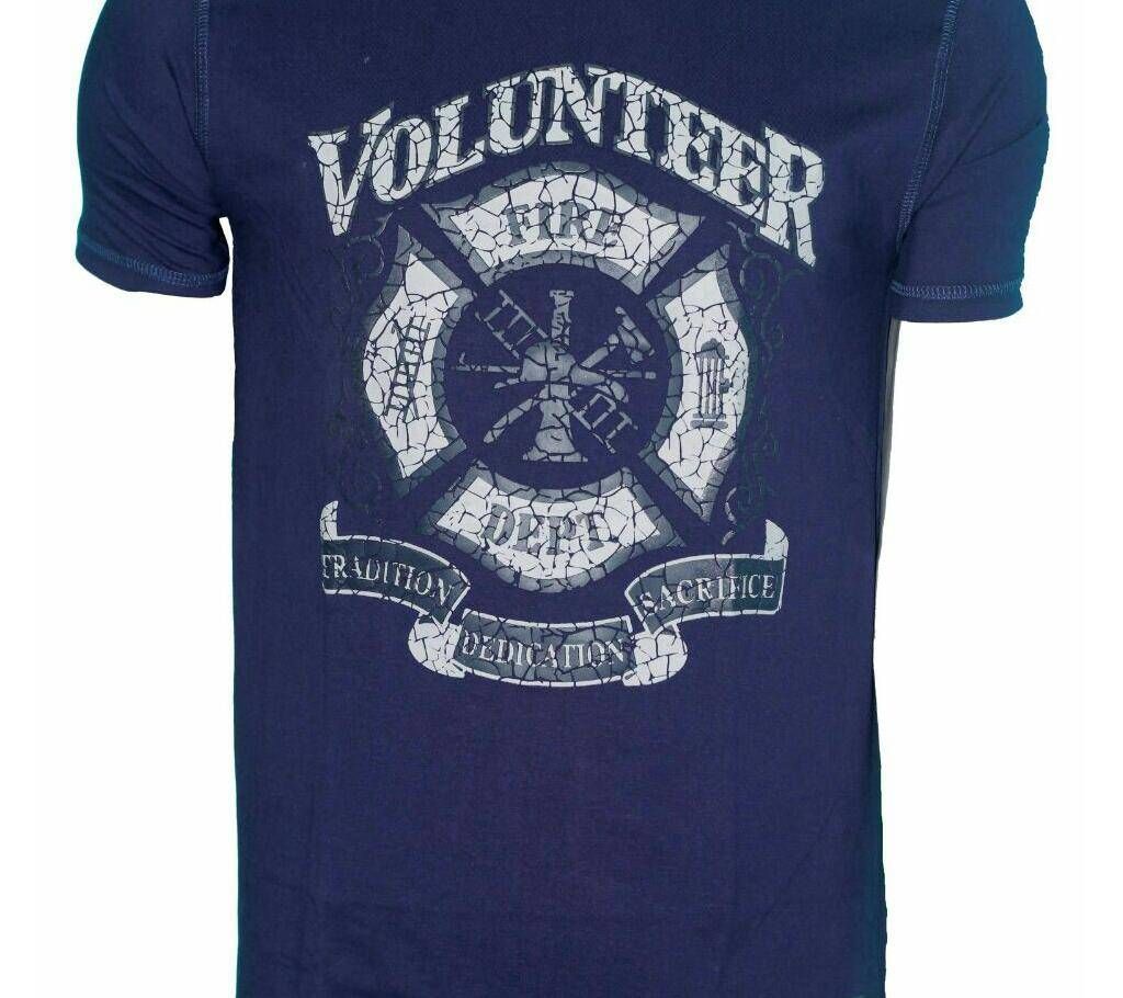 Volunteer Half Sleeve Cotton T-Shirt Men
