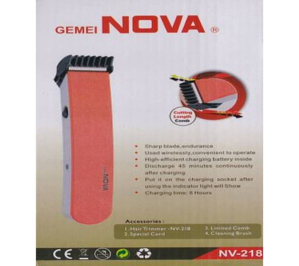 Nova NHC-218 Rechargeable Hair Trimmer