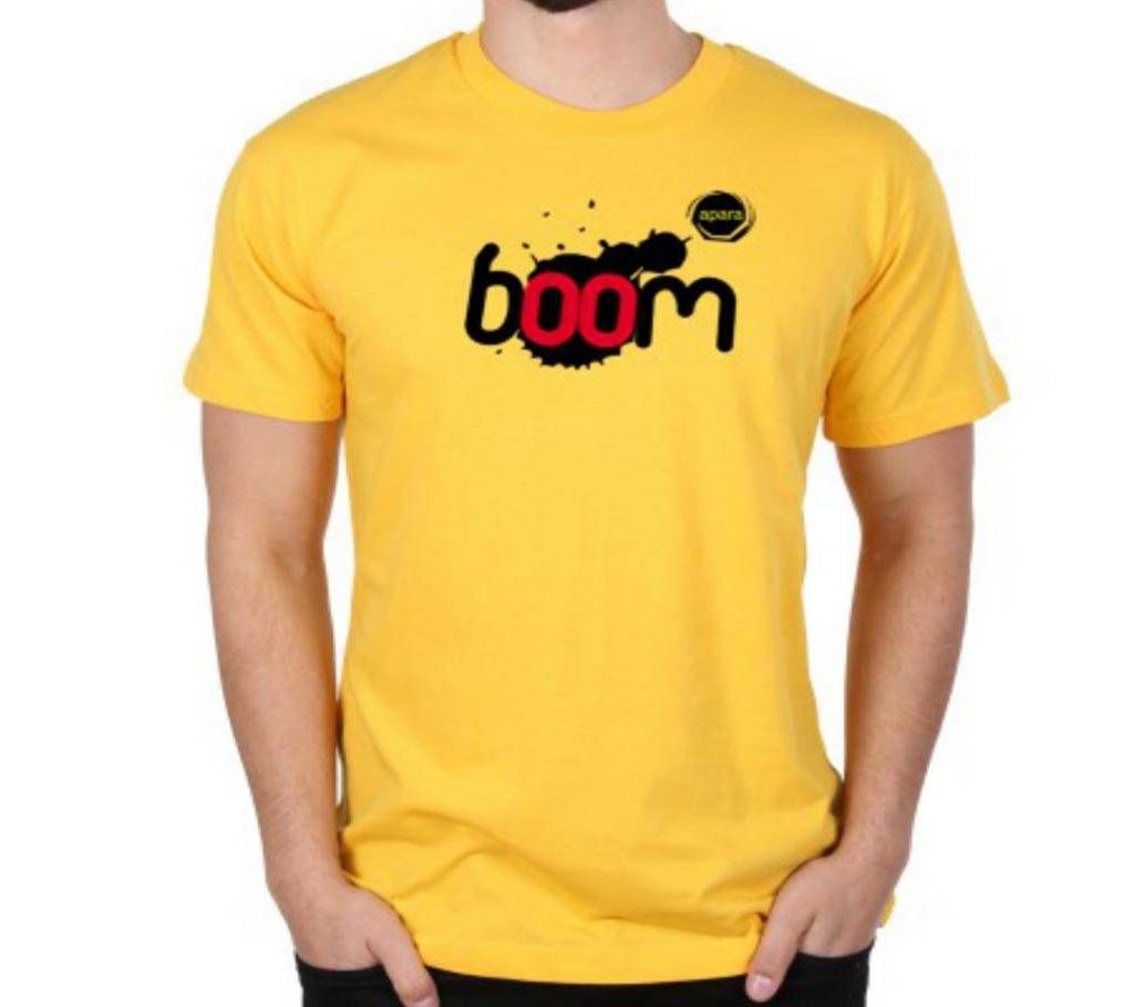 boom Mens Half Sleeve Cotton Round neck  t-shirt