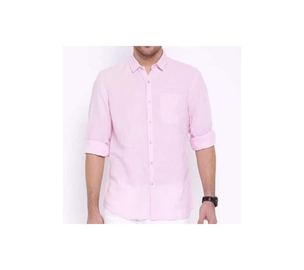 Mens Casual Smart Shirt  Rose Pink