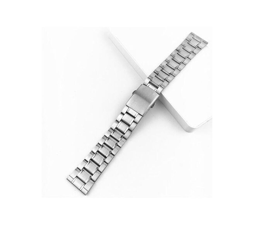 Stainless Steel Watch Strap Wrist Watchband Silver Color Metal