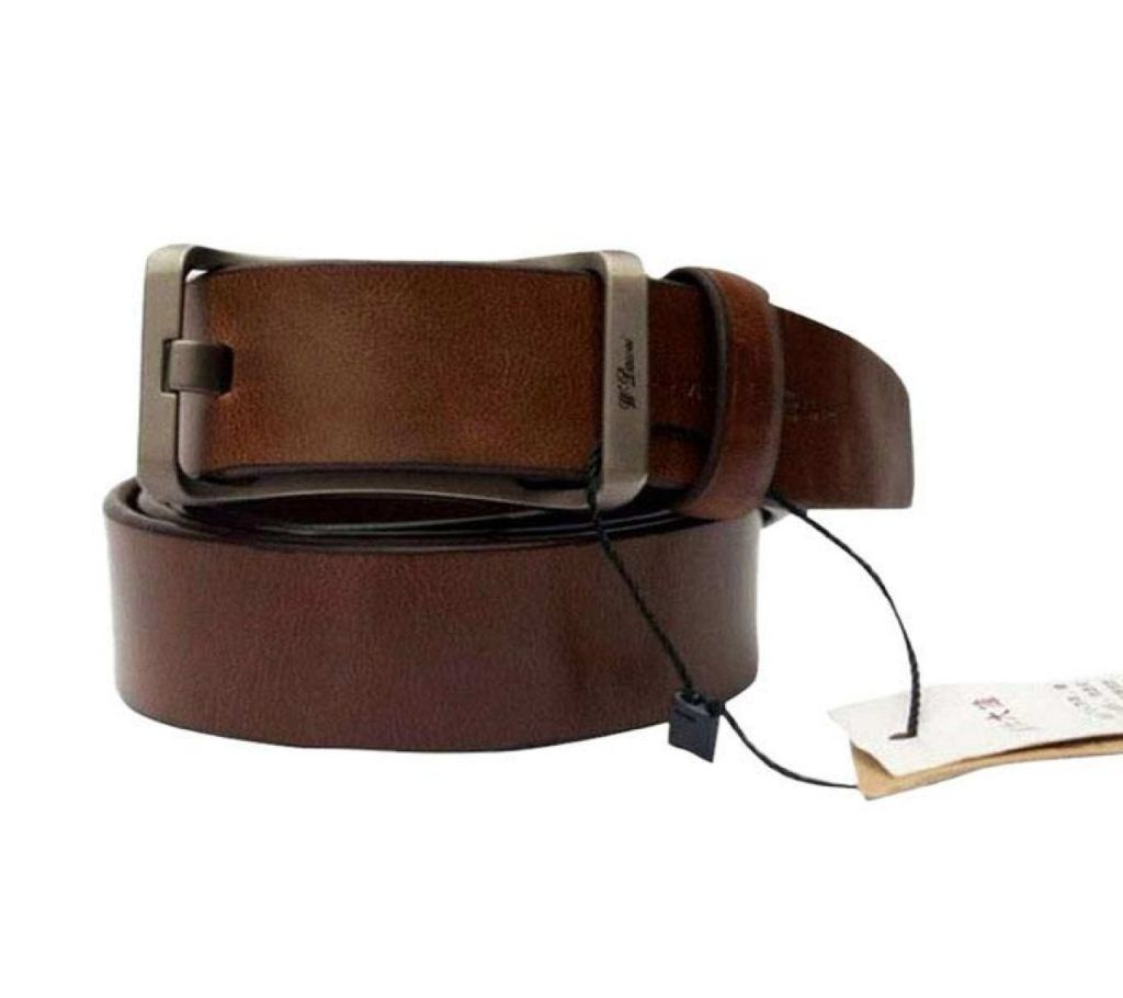 Brown Leather Belt for Men-CSB-279