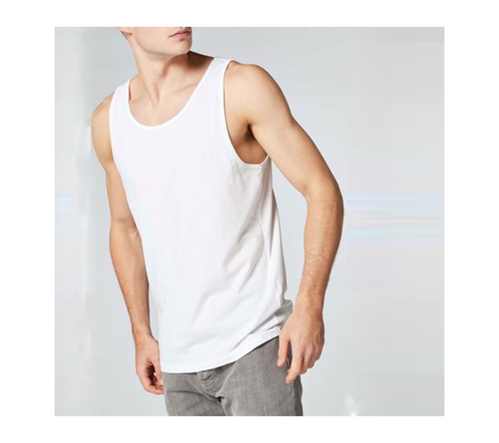 White Cotton Under Shirt For Men