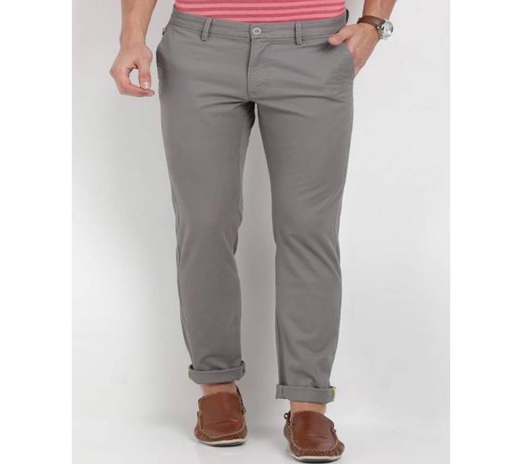 Regular fit gabardine pant for men 