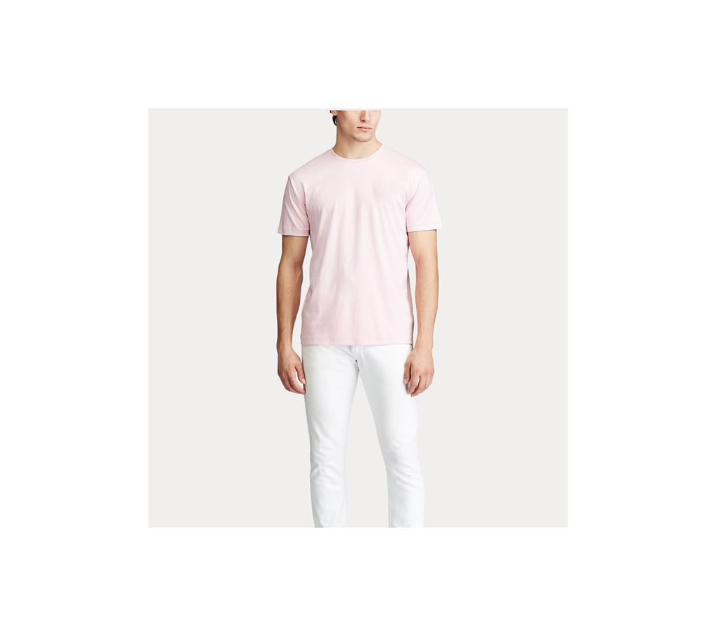 Soft Cotton Half Sleeve T-shirt For Men-Pink