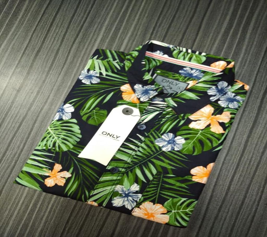 Full Sleeve Casual Cotton Shirt For Men- Green - 003 - 8FIC 